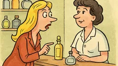 Vic: U drogeriji plavuša traži parfem