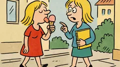 Vic: Ide plavuša ulicom i liže sladoled