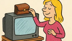 Vic: Što plavuša stavlja novčanik na televizor?