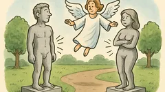 Vic: U malome parku stoje dva kipa