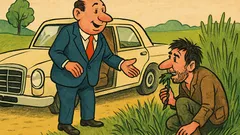 Vic: Bankar vidi čovjeka kako jede travu