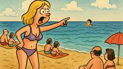 Vic: Puna plaža, mali Darko otpliva daleko