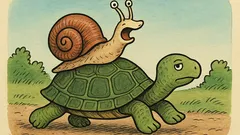 Vic: Što viče puž dok jaše kornjaču?