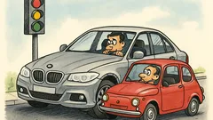 Vic: Novi BMW stoji na semaforu...