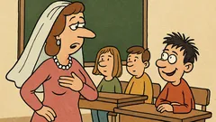 Vic: Pita učiteljica Ivicu: Koje je vrijeme?