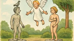 Vic: U parku stoje dva gola kipa