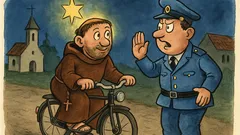 Vic: Fratar na biciklu u mraku