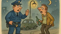 Vic: Policajac zaustavlja pijanca u noći