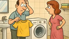 Vic: Muž uđe u kupaonicu s majicom