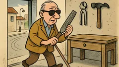 Vic: Ide slijepac ulicom u radionicu...