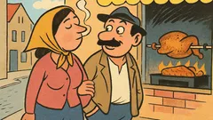 Vic: Mujo i Fata kraj pečenjarnice