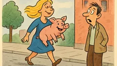 Vic: Ide plavuša ulicom s prasetom