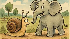 Vic: Hodaju puž i slonica...