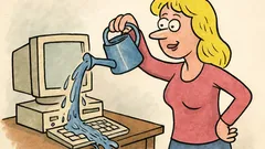 Vic: Zašto plavuša sipa vodu u kompjuter?