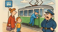 Vic: Čeka mama s klincem tramvaj...